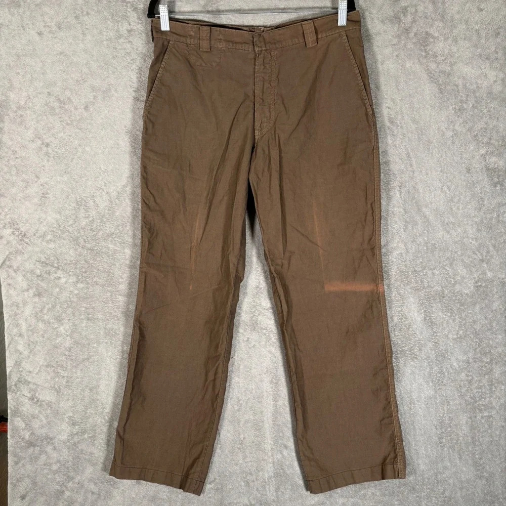 Armani Vintage Jeans Mens Brown Cotton Straight Leg Chino Pants Italy US 36x32